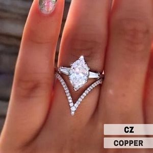 ⚜️𝟯𝟬%𝗢𝗙𝗙 𝗯𝘂𝗻𝗱𝗹𝗲𝘀 𝟯+⚜️ NEW CZ Marquise Cut Solitaire Ring